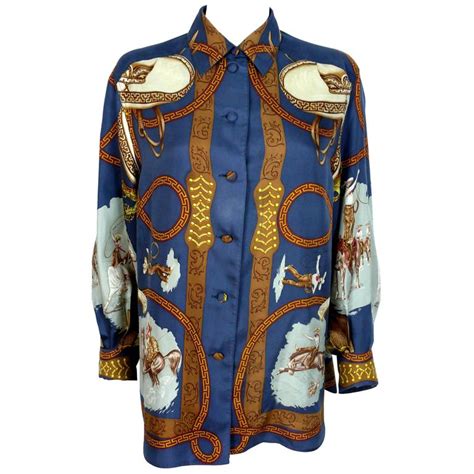 vintage hermes silk blouse|Hermes Blouses .